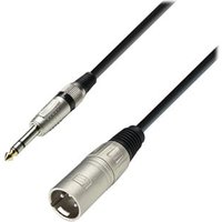 6m Audio Cable Male XLR to 6.3mm Male Stereo Jack