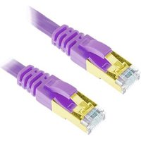 Xclio 1M Flat CAT7 Ethernet Cable Shielded Tangle Free 10Gbps RJ45 Cab