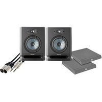 Alpha 50 Evo 5" Studio Monitors Adam Hall Isolation Pads & Le