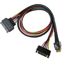 50cm SlimSAS SFF 8654 to U.2 SFF 8639 PCIe Gen4 Cable