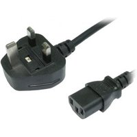 Xclio 3m Mains Kettle Lead UK Plug to C13 Power Cable Cord