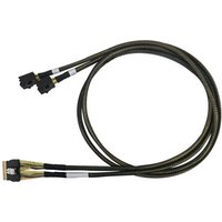 1m SFF 8654 PCIe Gen4 x4 to 2x SFF 8643 NVMe Cable