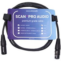 XLR F to XLR M cable 1.5m