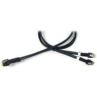 0.5m SlimSAS 8i SFF 8654 to 2 X SlimSAS 4i Cable
