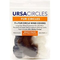 Fur Circles 3x White 3x Black 3x Brown & 30 Stickies