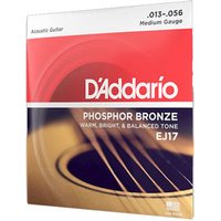DAddario EJ17 Phosphor Acoustic Guitar Strings Medium 13 56