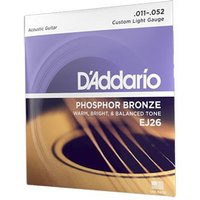 DAddario EJ26 Phosphor Acoustic Guitar Strings Custom Light