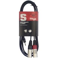 3.5mm Jack to 2 x XLR Cable