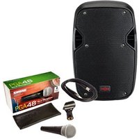 HH VRE8AG2 Full Range Speaker Bundle Shure mic cable