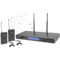 Twin Tuneable Dual UHF Beltpack Microphone System