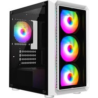 Scan Computers GameMax Icon MicroATX Tempered Glass PC Gaming Case White