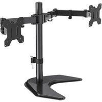 Dual Monitor Stand 10 to 32 Inch Monitors Height Tilt