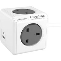 PowerCube Extended USB 4 Socket Mains Extension Cube US