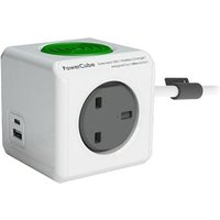 PowerCube 3 Socket Mains Extension Lead w Wireless Charger