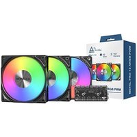 Metal Pro 12 ARGB PWM 120mm Case Fan 3 Pack w fan hub