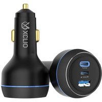 Premium 130W Ultra Fast PD Dual USB C + USB Metal Car Charger