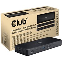 Club3D Thunderbolt 4 16 1 Quadra Displays Portable Docking Station