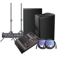 HH 15" Loudspeakers Q8FX Mixing Desk Stands Leads