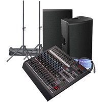 HH 12" Loudspeakers Q16FX Mixing Desk Stands Leads