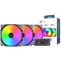 E28 ARGB 120mm PWM Fans 3 Pack w Fan Hub