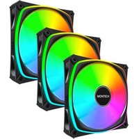 AX120 Pro ARGB 120mm PWM Fan Triple Pack w Fan Hub