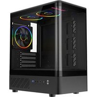 F3 Tempered Glass Micro ATX Tower Curved Gaming Case