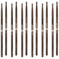 6 x Pairs ProMark Classic Forward 5B FireGrain Hickory Drumstick Ov