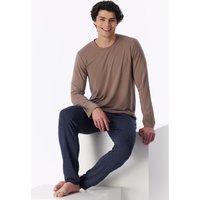 Schlafanzug lang bright taupe - Long Life Soft 54