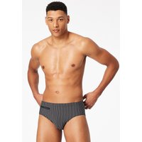 Badehose Reißverschlusstasche schwarz gestreift - Aqua 7