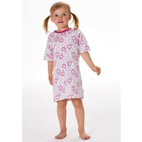 Nachthemd kurzarm Smileys off-white - Kids Nightwear 104