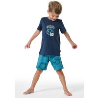 Schlafanzug kurz Fußball nachtblau - Boys World 98 Schlafanzug kurz Fußball nachtblau - Boys World 98