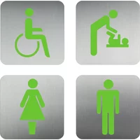 Schildershop24 33% Rabatt Edelstahltürschild mit Acryl für WC in vielfältigen Farben