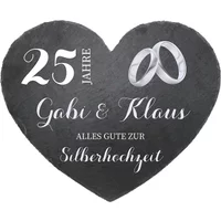 Schildershop24 11% Rabatt auf 24 cm Schieferherz zur Silberhochzeit