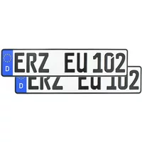 Schildershop24 20% Rabatt auf offizielle KfzKennzeichen Deutschland 2 Stück 8051360231674