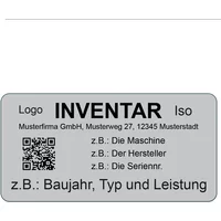 Schildershop24 38% Rabatt Maschinenschilder aus 2SchichtAcryl 10x5 cm QRCode