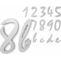 Schildershop24 Hausnummern aus Edelstahl in mehreren Größen Schrift Staccato
