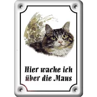 Emailliertes Türschild Katzen - 8 Motive zur Auswahl - 14,8 x 21 cm