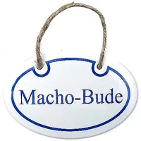 Schildershop24 25% Rabatt auf Emaille Türschild MachoBude 105 x 7 cm