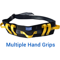 Secure® Heavy Duty Wide Transfer & Walking Gait Belt with 7 Caregiver Hand Grips, 62"L x 6"W
