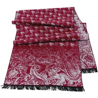 Tinitex 25% Rabatt auf weinroten Winterschal aus Seidenflanell im HahnentrittDesign