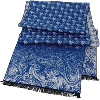 Tinitex 25% Rabatt auf Winter Schal aus Seidenflanell in Blau mit Hahnentritt