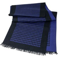 Tinitex Schal Seidenflanell Hahnentritt schwarz blau