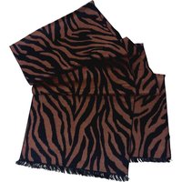 Tinitex Schal Seidenflanell Zebra schwarz braun