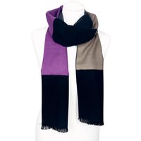 Tinitex 25% Rabatt auf eleganten schwarzen und lila gestreiften Winterschal
