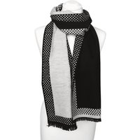 Tinitex 25% Rabatt auf eleganten Winterschal aus schwarzem und weißem Seidenflanell