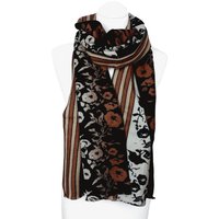 Tinitex 25% Rabatt auf WinterSchal aus Seidenflanell mit Blumen und Streifen