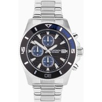 Sekonda Sekonda Pacific Wave Chronograph Men's Watch | Silver Stainless Steel Case & Bracelet with Black Dial | 30116