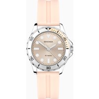 Sekonda Sekonda Balearic Ladies Watch | Silver Alloy Case & Peach Rubber Strap with Peach Dial | 40568