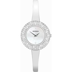 Sekonda Sekonda Radiance Ladies Watch | Silver Brass Case & Bracelet With White Mother-Of-Pearl Dial | 40586