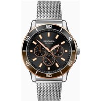 Sekonda Sekonda Sports Men's Watch | Silver Case & Stainless Steel Mesh Bracelet with Brown Dial | 1841